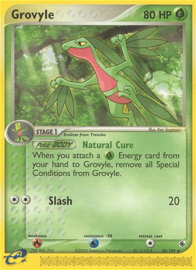 Grovyle Ruby & Sapphire card