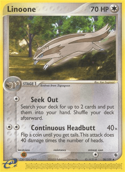 Linoone Ruby & Sapphire card