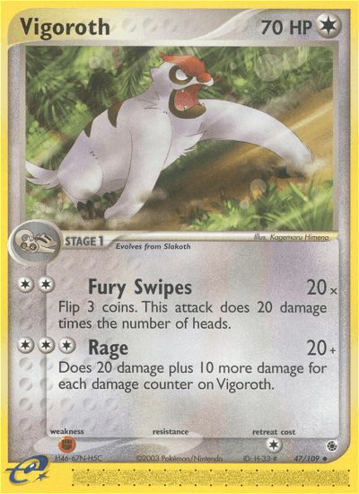 Vigoroth Ruby & Sapphire card
