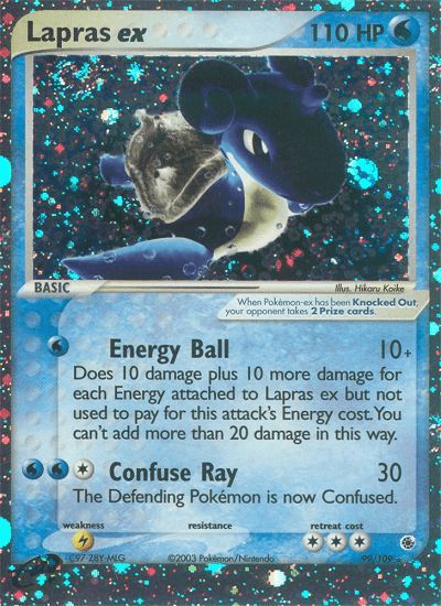 Lapras ex Ruby & Sapphire card
