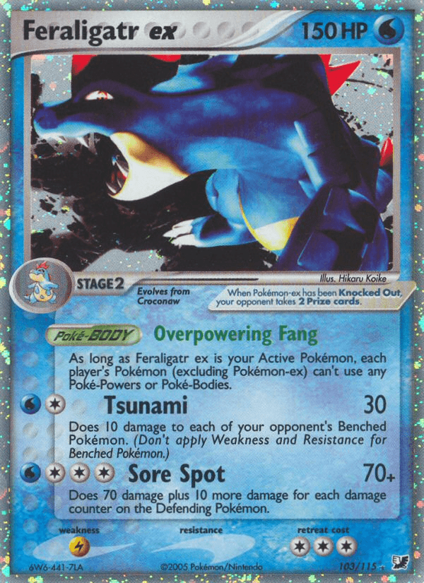 Feraligatr ex Unseen Forces card