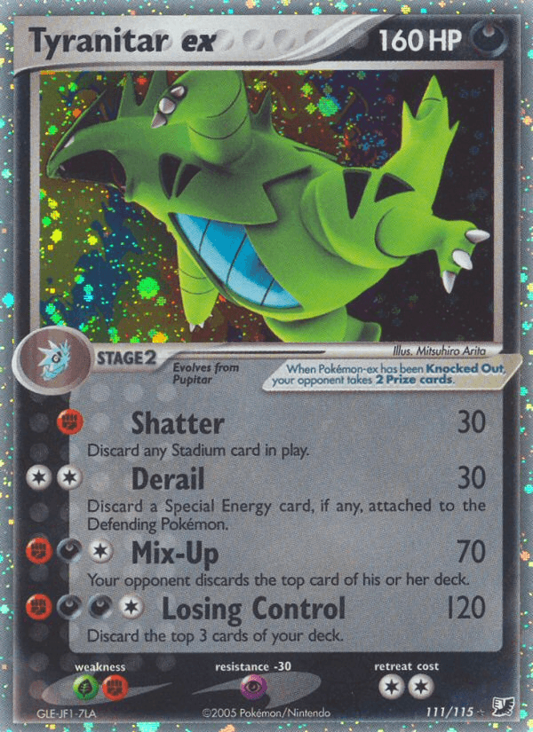 Tyranitar ex Unseen Forces card