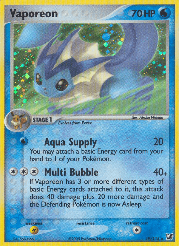 Vaporeon Unseen Forces card