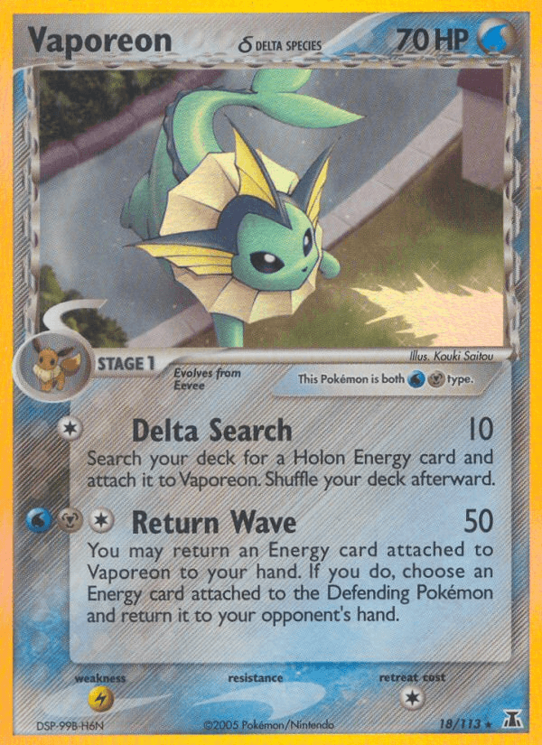 Vaporeon δ Delta Species card