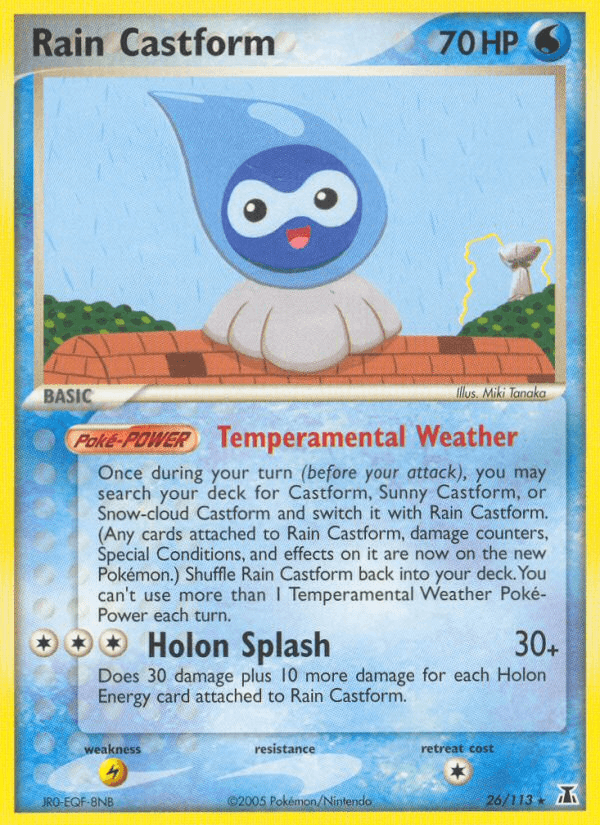 Rain Castform Delta Species card