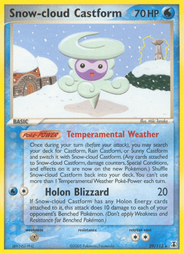 Snow-cloud Castform Delta Species card