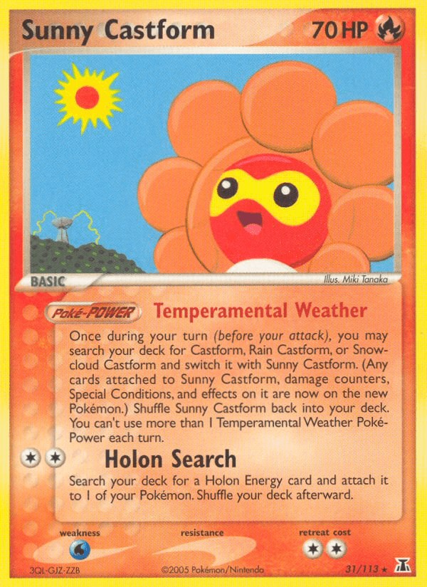 Sunny Castform Delta Species card