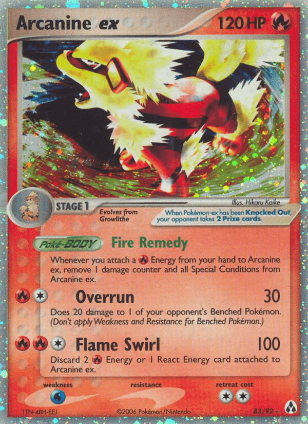 Arcanine ex Legend Maker card