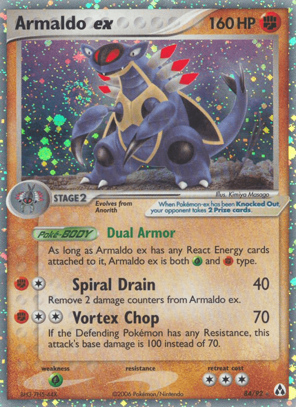 Armaldo ex Legend Maker card
