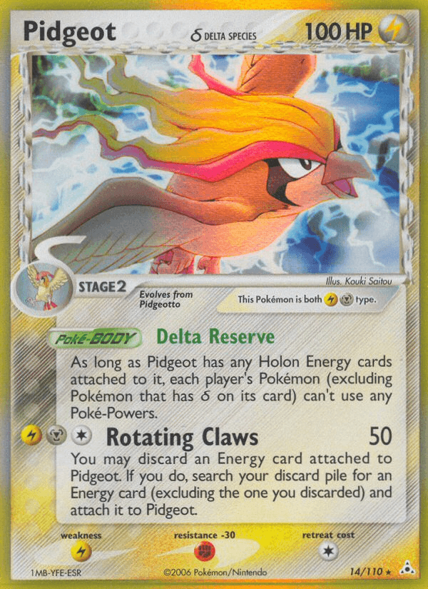 Pidgeot δ Holon Phantoms card