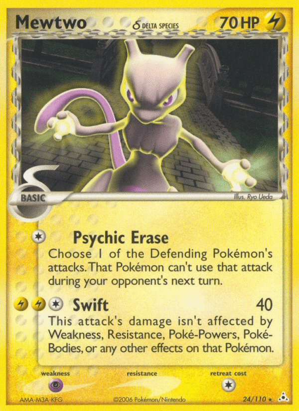 Mewtwo δ Holon Phantoms card