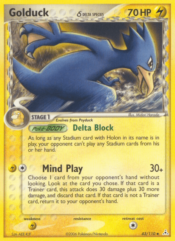 Golduck δ Holon Phantoms card