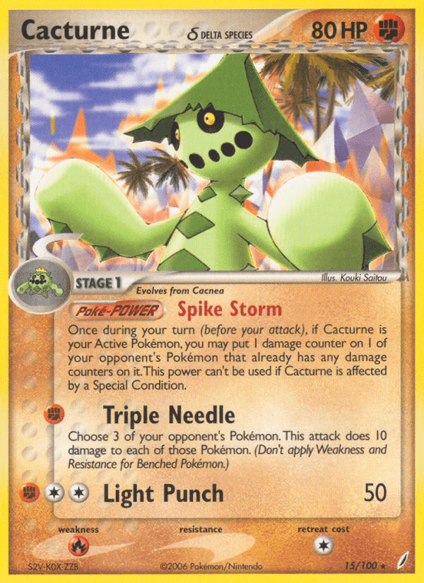 Cacturne δ Crystal Guardians card