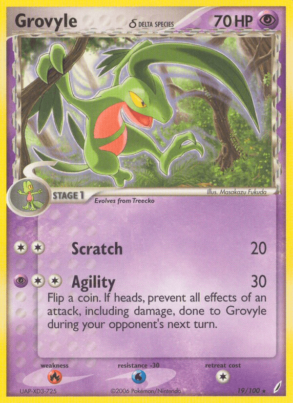 Grovyle δ Crystal Guardians card