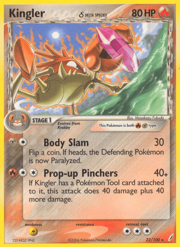 Kingler δ Crystal Guardians card
