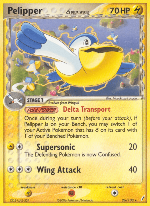Pelipper δ Crystal Guardians card