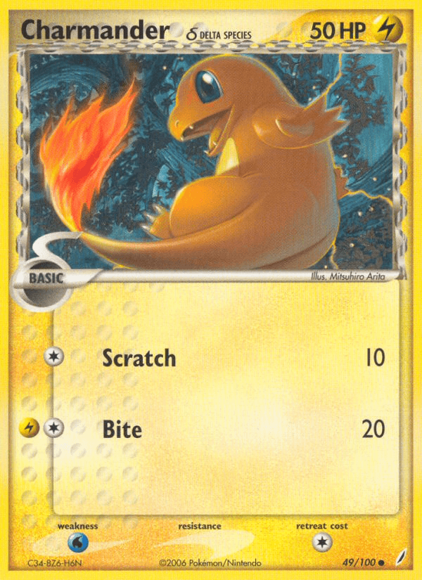 Charmander δ Crystal Guardians card