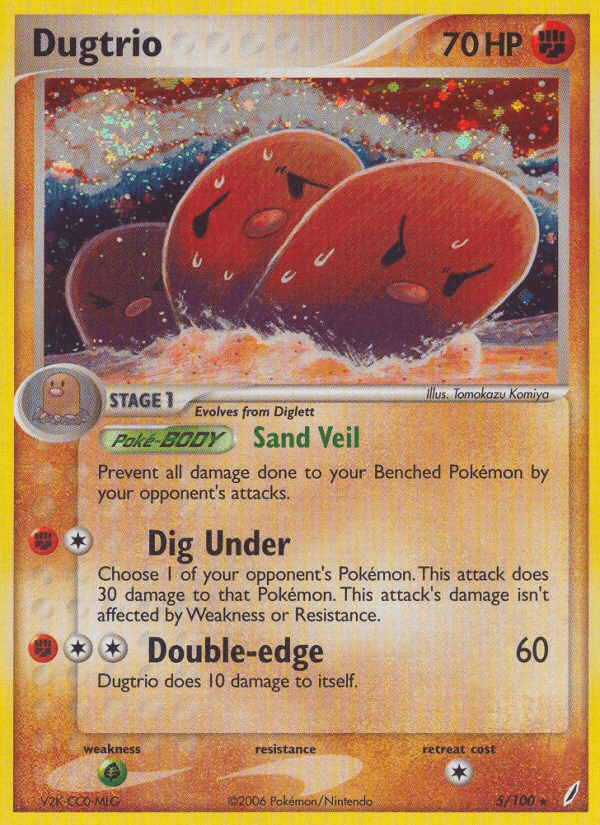 Dugtrio Crystal Guardians card