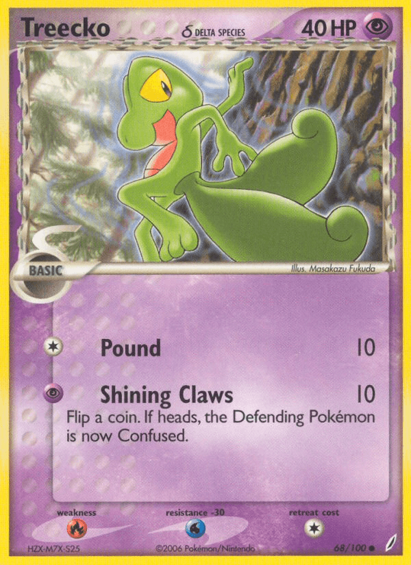 Treecko δ Crystal Guardians card