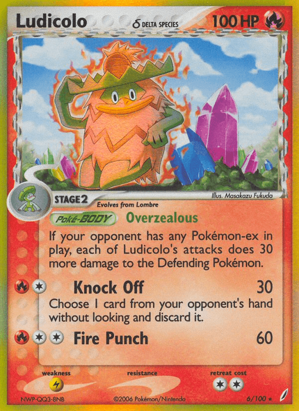 Ludicolo δ Crystal Guardians card
