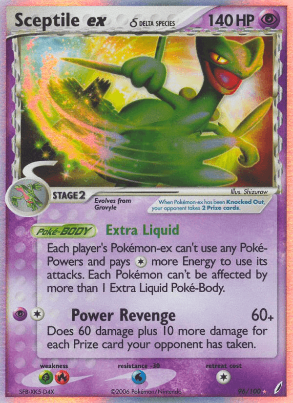 Sceptile ex δ Crystal Guardians card