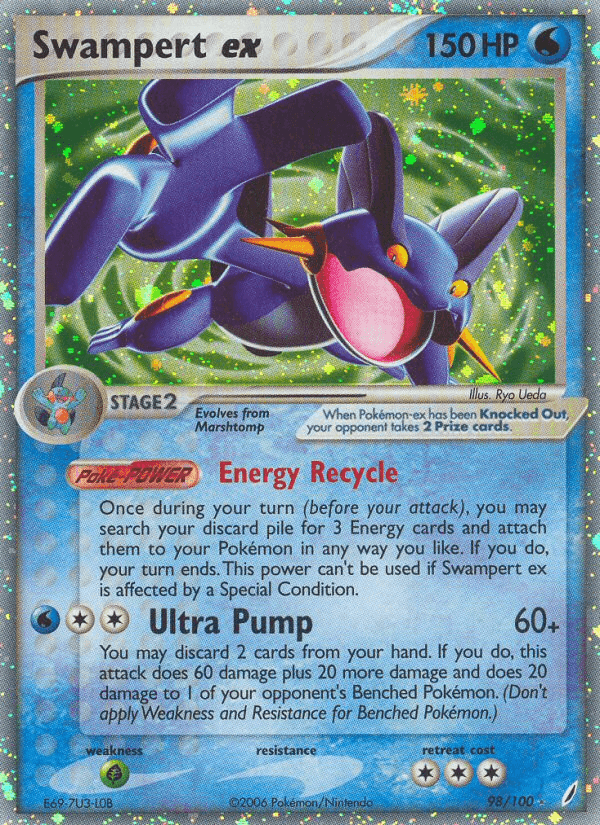 Swampert ex Crystal Guardians card