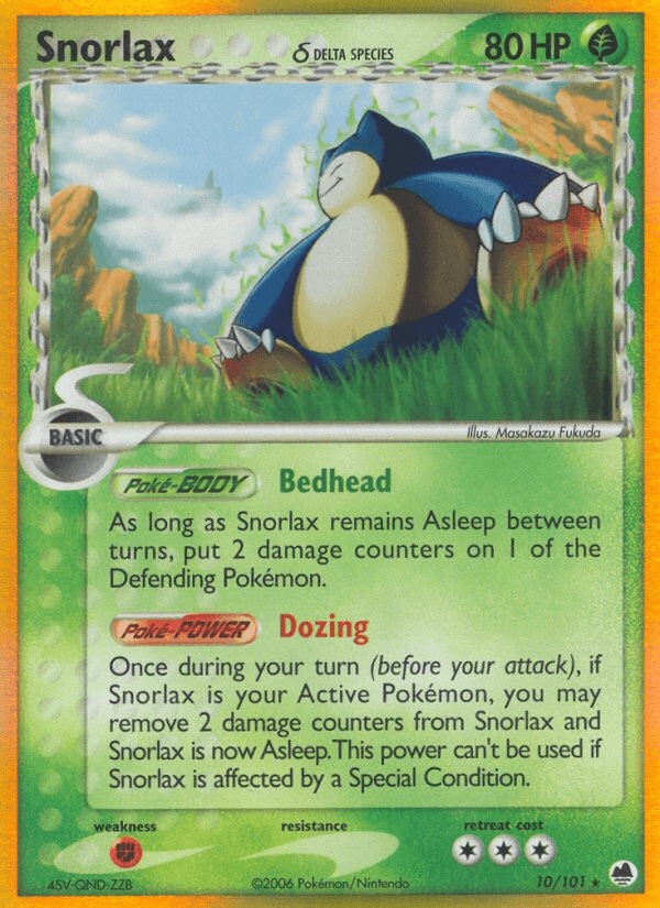 Snorlax δ Dragon Frontiers card