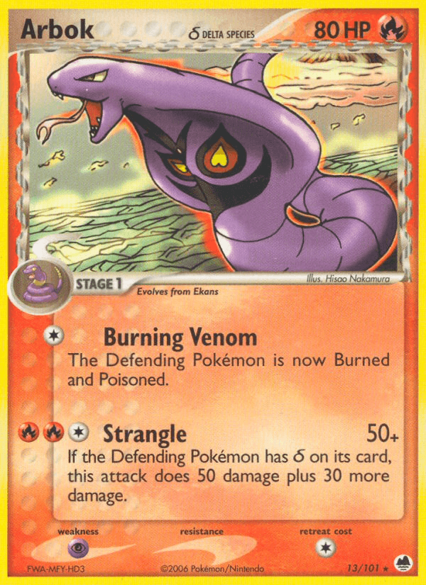 Arbok δ Dragon Frontiers card