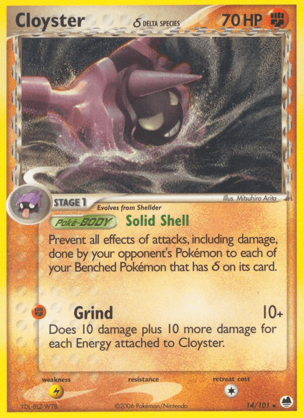 Cloyster δ Dragon Frontiers card