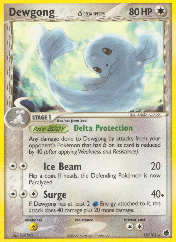 Dewgong δ Dragon Frontiers card