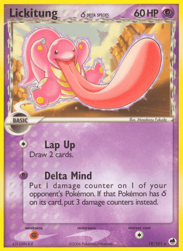 Lickitung δ Dragon Frontiers card