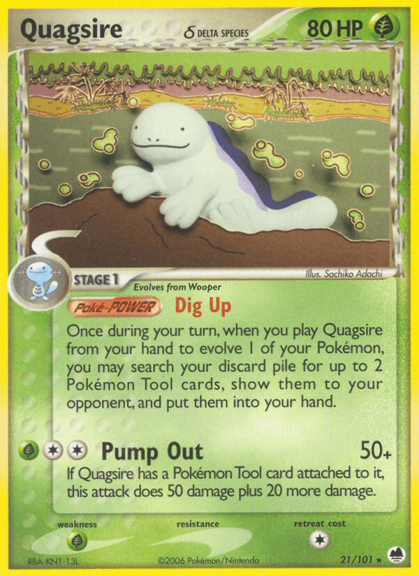 Quagsire δ Dragon Frontiers card