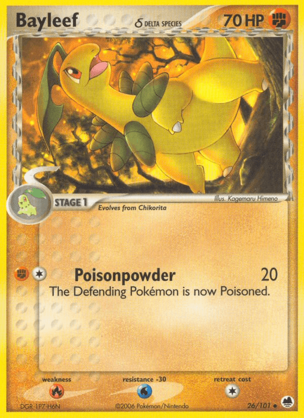 Bayleef δ Dragon Frontiers card