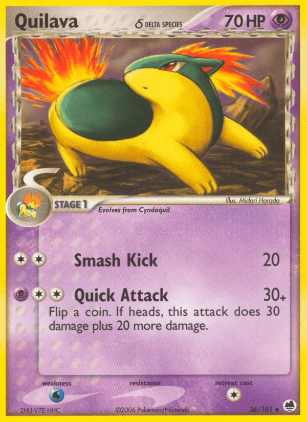 Quilava δ Dragon Frontiers card