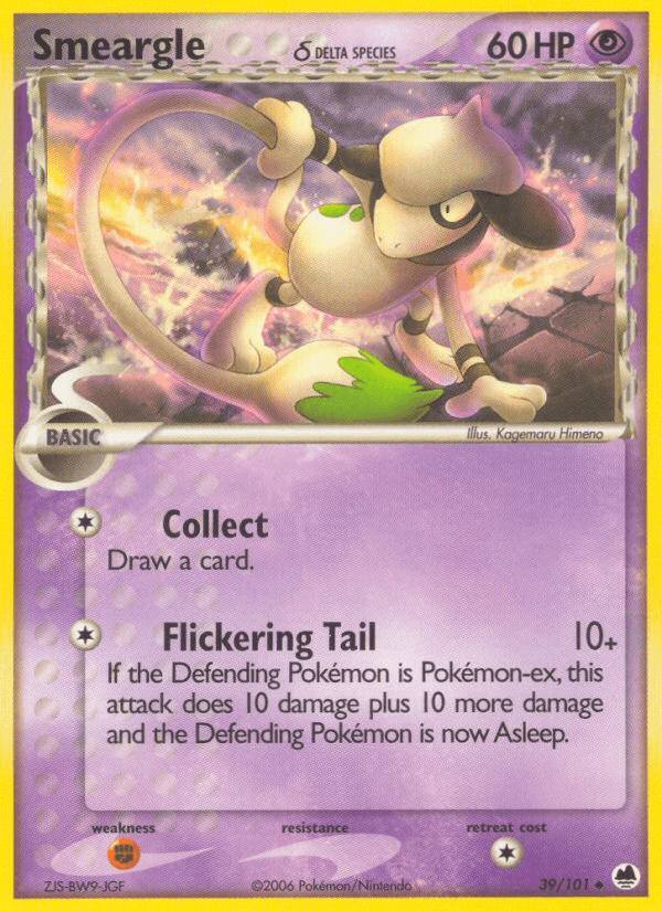 Smeargle δ Dragon Frontiers card