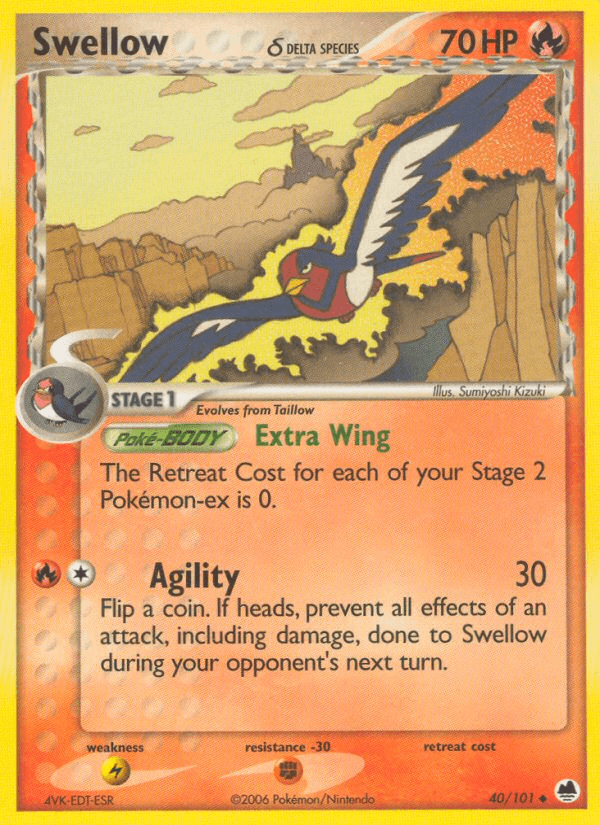 Swellow δ Dragon Frontiers card