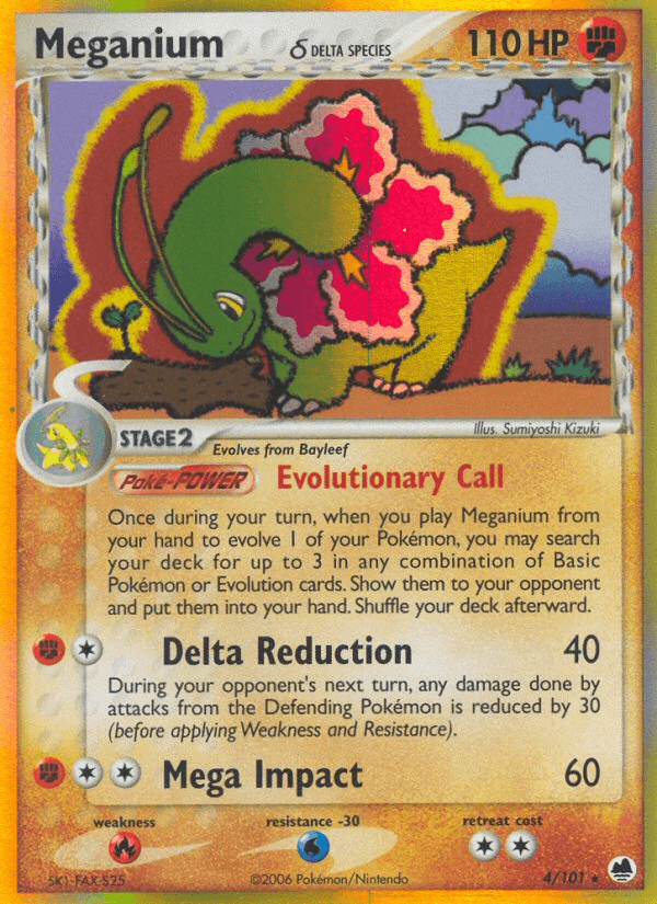 Meganium δ Dragon Frontiers card