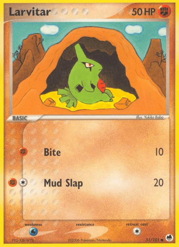 Larvitar Dragon Frontiers card