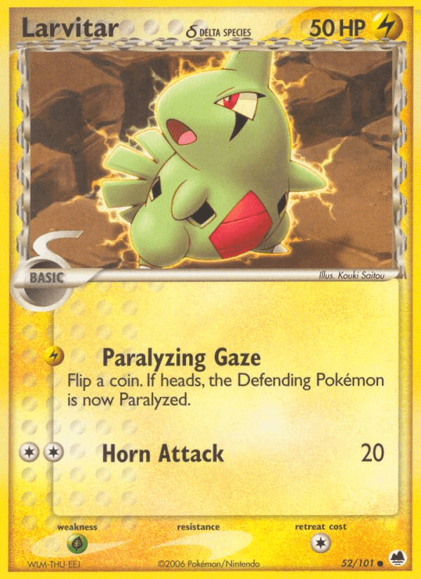 Larvitar δ Dragon Frontiers card