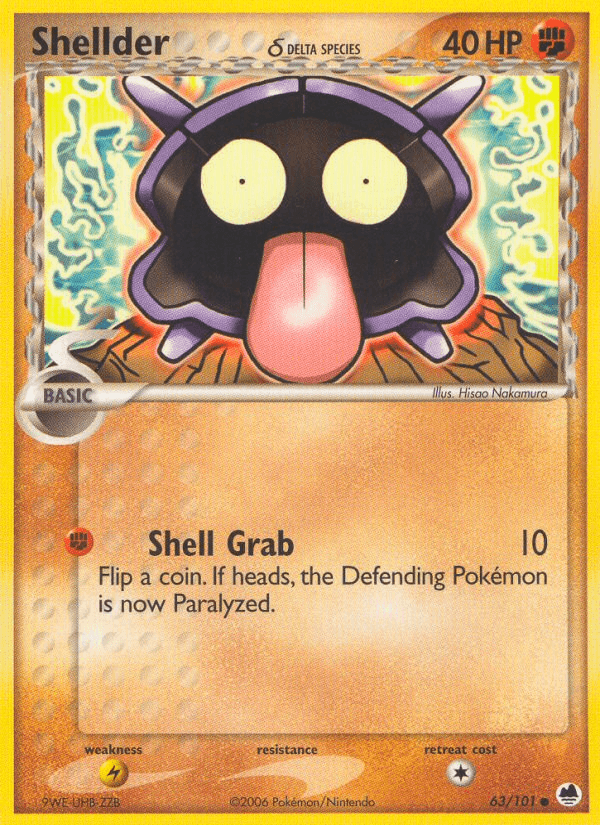 Shellder δ Dragon Frontiers card