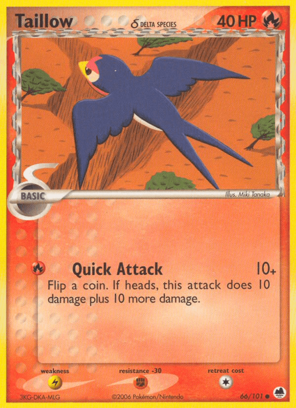 Taillow δ Dragon Frontiers card