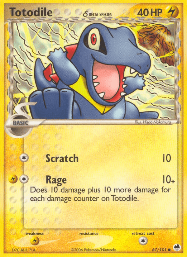 Totodile δ Dragon Frontiers card