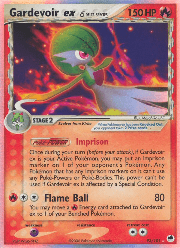 Gardevoir ex δ Dragon Frontiers card