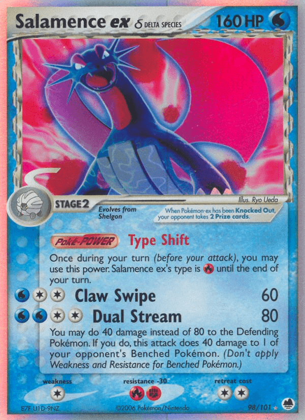 Salamence ex δ Dragon Frontiers card