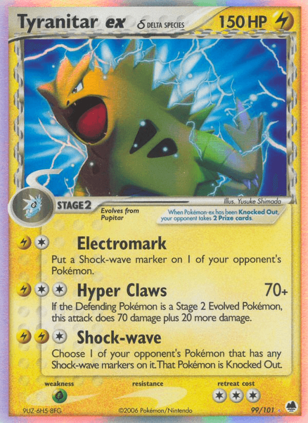 Tyranitar ex δ Dragon Frontiers card