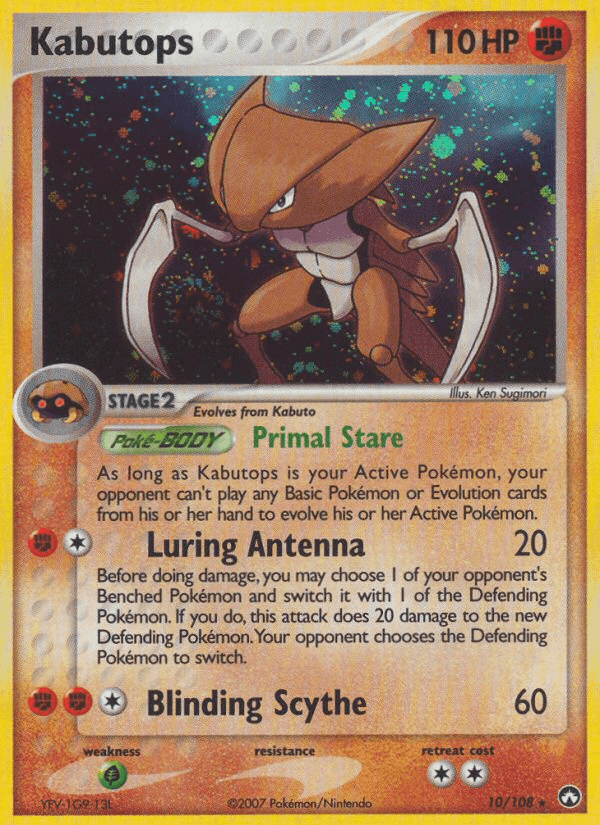 Kabutops Power Keepers card