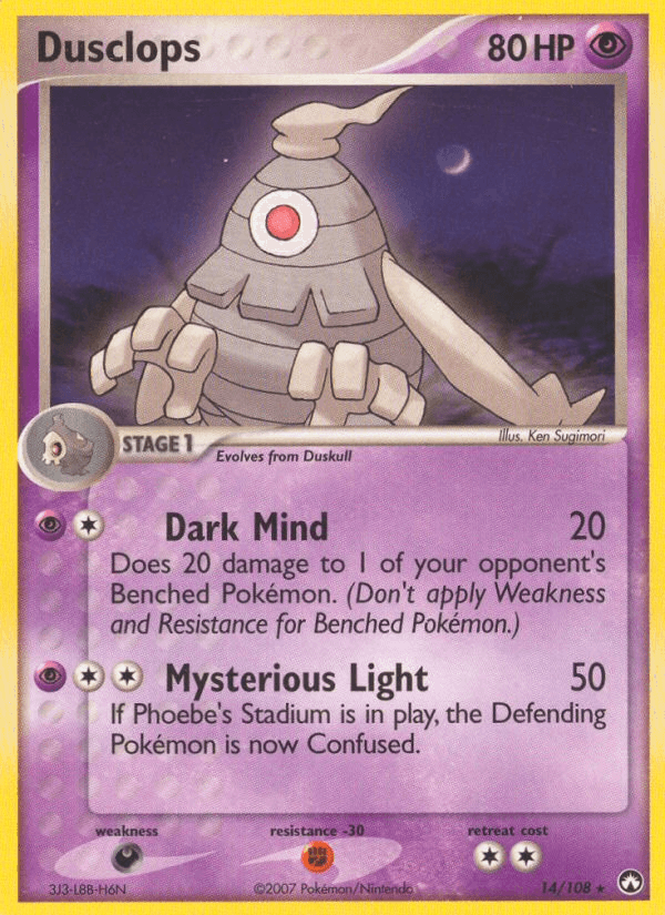 Dusclops Power Keepers card