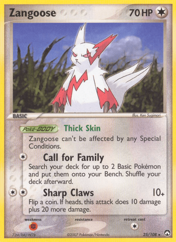Zangoose Power Keepers card