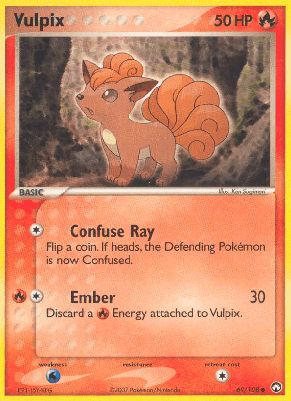 Vulpix Power Keepers card