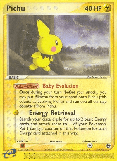 Pichu Sandstorm card
